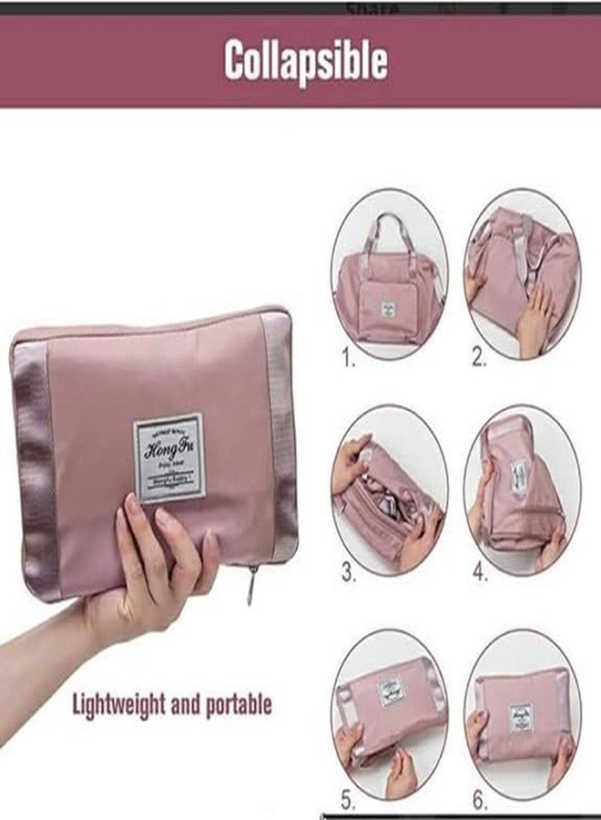 حقيبة سفر TOP SELECT، حقيبة كتف قابلة للتوسيع والطي، حقيبة سفر للنساء والفتيات، مقاومة للماء وخفيفة الوزن، حقيبة أمتعة للسفر (بنفسجي) - Image 2